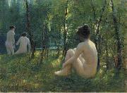 Lionel Walden The Bathers, oil painting by Lionel Walden, USA oil painting artist